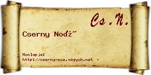 Cserny Noé névjegykártya